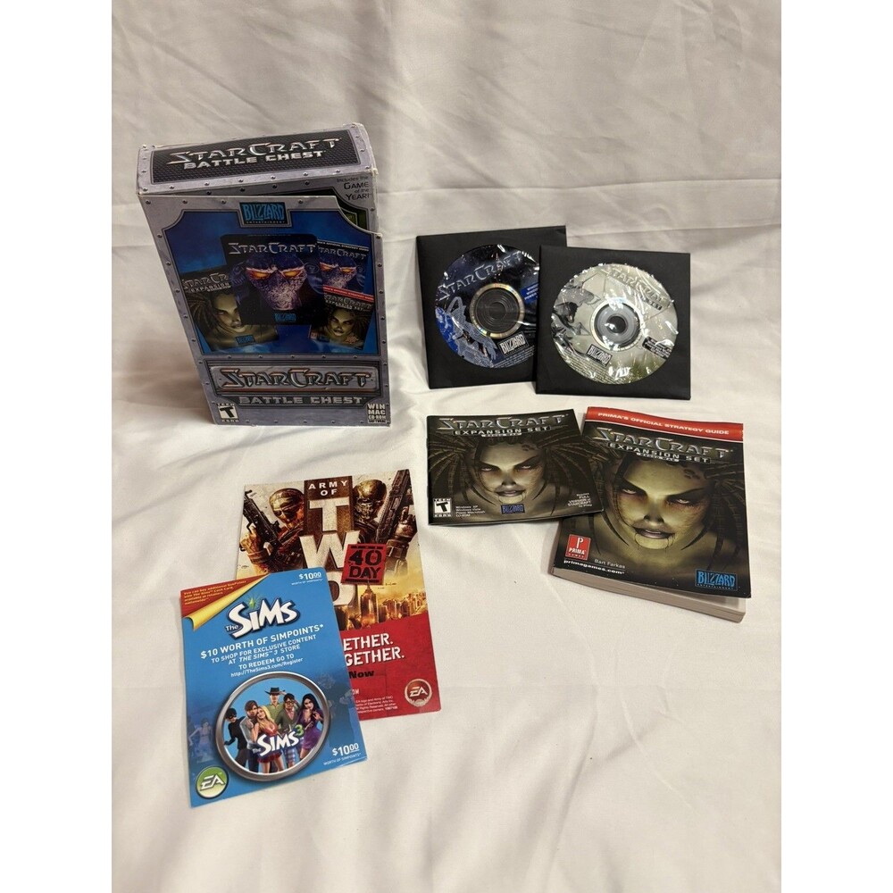 Blizzard Entertainment StarCraft Battle Chest CD-ROM Software- Opened Box